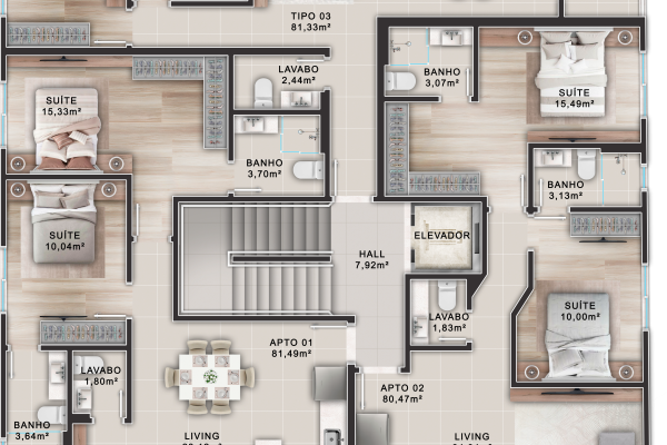 Brisas do Atlântico - Apartamentos em Canto Grande